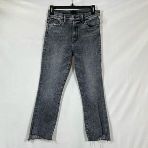 MOTHER Gray Ankle & Cropped Jeans